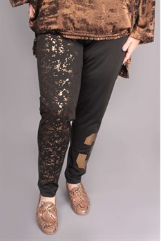 Pantalon Noir / Doré Mat Fashion