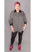 Blouse Noire / Blanche Mat Fashion